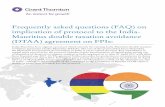 Frequently asked questions (FAQ) on implication of …Frequently asked questions (FAQ) on implication of protocol to the India-Mauritius double taxation avoidance (DTAA) agreement
