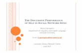 THE DISCURSIVE PERFORMANCE OF SELF IN SOCIAL NETWORK … · 2020-03-11 · THE DISCURSIVE PERFORMANCE OF SELF IN SOCIAL NETWORK SITES MarizaGeorgalou Department of Linguistics and