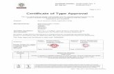 Certificate of Type Approval · 2020-05-15 · Certificate Number: 15ABD10595 Rev. C BV Job no.: 20ABD6879411 Page 1 of 7 M&O – 1861, Rev 4. Next Review Date 29/10/2021 Certificate