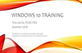 Windows 10 training · Gray –not logged in, blue you are logged on Do on your laptop –not on desktops Sync Center Click here to manually sync your files to make sure you have