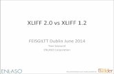 XLIFF 2.0 vs XLIFF 1 · profiles, specification of the encoding to use, the normalization to perform, handling on the inline code size/length, etc. Extensions •Not allowed everywhere