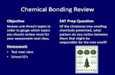 Chemical Bonding Review - BLUEBIRD CHEMISTRYbluebirdchemistry.weebly.com/uploads/5/3/4/6/53465321/... · 2019-09-28 · Chemical Bonding Review Objective Review unit three’s topics