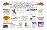 Fall Show Lifestyle Products Specials Unique, Thoughtful ...healthmanagementbooks.ca/oldflyers/sept_web_gifts.pdf · Item # Description Special 755095 Smudge Wands - White Sage 4"