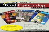 FE Media Kit 2007 (pages 5-10) - Food Engineering · and in-plant case history stories, making FE the best read, most-preferred publication in study after study. Food Master is the