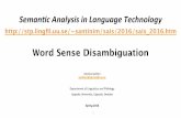 Semanc (Analysisin Language(Technology(santini.se/teaching/sais/2016/05_Lect_WordSenseDisambiguation.pdf · No presetsoluons( this0slideis to0tell0you0 that0you0are0doing0well00!)