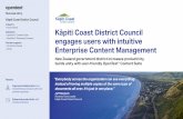 Kapiti Coast Distric Council engages users with intuitive ...€¦ · the Kāpiti logo on the banner and customized buttons to take users to favorite areas. Migration to latest user-driven
