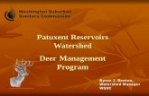 Patuxent Reservoirs Watershed Deer Management Program · For the 2010 – 2011 season we will be conducting 23 hunts, ten at Triadelphia Reservoir and thirteen at Rocky Gorge. Hunts