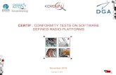 CERTIF : CONFORMITY TESTS ON SOFTWARE DEFINED RADIO … · 2019-11-21 · CERTIF : CONFORMITY TESTS ON SOFTWARE DEFINED RADIO PLATFORMS Author: Olivier KIRSCH Created Date: 11/5/2019