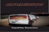 Capability Statement - Exquisite Technology Solutions · • Structured Cabling/Telephone, Data/Network, CCTV, MATV / IP Video installation. • Troubleshooting circuits • Outlet