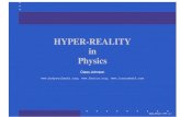 HYPER-REALITY Physics - KTHcgjoh/hyperreality.pdf · hyperreality in physics the arrow direction of time irreversibility claes johnson – kth – p. 57. clock i: infinite precision
