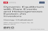 Dynamic Equilibrium with Rare Events and Heterogeneous ... · Keywords: heterogeneous investors, Epstein-Zin preferences, rare events, equilibrium, portfolio choice. JEL classification: