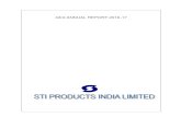 43rd ANNUAL REPORT 2016-17 - Bombay Stock Exchange · 43rd Annual Report 2016-17 STI PRODUCTS INDIA LIMITED NOTICE Notice is hereby given that the 43rd Annual General Meeting of the