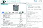 Item #: Project - HOSHIZAKI · 2018-02-23 · CR1S-FGE 04/03/17 Item # 13390 Cabinet Construction Door Construction Refrigeration System The high efficiency refrigeration system is
