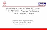 District of Columbia Municipal Regulations CHAPTER 99 ......Highlight key information from the District of Columbia Municipal Regulations (DCMR), Title 17, Chapter 99, which details