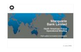 Macquarie Bank Limited€¦ · Presentation to Investors and Analysts 2 June 2006. 2 Disclaimer The name "Macquarie" refers to the Macquarie group, which comprises Macquarie Bank