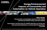 Energy/Environmental Impacts of Connectivity and Automation …umtri.umich.edu/content/2014.EnergyWS.Gonder.pdf · 2014-05-29 · NREL is a national laboratory of the U.S. Department