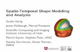 Spatio-Temporal Shape Modeling and Analysis · • Concept: Given a set of discrete shapes, ... • Method: Continuous flow of diffeomorphisms via correspondence-free “currents”.