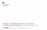 Grade 7: Module 4A: Unit 2: Lesson 1 Analyzing ... · NYS Common Core ELA Curriculum • G7:M4A:U2:L1• June 2014 • 1: GRADE 7: MODULE 4A: UNIT 2: LESSON 1 Analyzing Interactions: