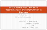 Structural Equation Model for determinants of child ...pideorgp/pdf/Health... · Dr Khalid Mehmood PIDE th Dated: 9 October, 2015 Structural Equation Model for determinants of child