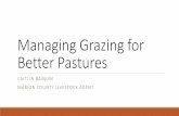 Managing Grazing for Better Pastures - UF/IFAS · Small scale equine operations (