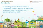 Supporting mixed ability learners at Cambridge English ... Stronger learners â€“ List 1 Weaker learners