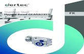 Stainless Steel FK Hypoid Bevel GEARBOXES Dertec Hypoide bevel gearboxes are, just like the series FV