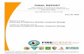 FINAL REPORTFINAL REPORT Title: Controls of post-fire N retention in California chaparral: mammalian herbivores and ephemeral herbs. JFSP PROJECT ID: 17-02-01-08 June 30, 2020 Wayne