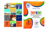 IITK IMPRINT Brochure - IMPRINT India Initiative Brochure_Final.pdf · Government of India Ministry of Human Resource Development Government of India National Launch of NOVATION AND