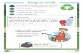 Recycle Week Recycle Week glass steel paper cardboard plastic fabric visit twinkl.com. Recycle Week