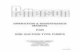 OPERATION & MAINTENANCE MANUAL FOR END SUCTION … Suction Rev 08.pdfreasonable care and maintenance, will operate satisfactorily for a long period of time. This manual outlines the