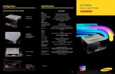 Configuration Specifications CLP-365W Colour Laser Printer · 2016-10-07 · Samsung Colour Laser Printer CLP-365W Toner Cartridges Front Cover Power Button Eco Button WPS Button
