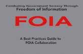 FOIA Guide Best Practices - Open The Government · groups are increasingly looking to FOIA as an avenue to access government information.2 FOIA requesters, however, face constant