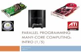 PARALLEL PROGRAMMING MANY-CORE COMPUTING: INTRO (1/5)bal/college11/class1-intro-roofline.pdf · CUDA C/C++ Continuous Innovation 2007 2008 2009 2010 July 07 Nov 07 April 08 Aug 08