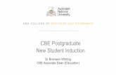 CBE Postgraduate New Student Induction · Connect with us Make sure you check your ANU email address. This is the one with your uniID number and looks like uxxxxxxx@anu.edu.au Facebook: