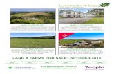 LAND & FARMS FOR SALE: OCTOBER 2019 · LAND & FARMS FOR SALE: OCTOBER 2019 Exeter Office (EX) T: 01392 908137 South Brent Office (SB) T: 01364 646170 Kingsbridge Office (KB) T: 01548