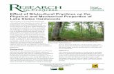 Effect of Silvicultural Practices on the Physical and ... · species has indicated that silviculture and grow-ing environment can both be important determinants. Relatively fewer