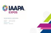 IAAPA EXPO EUROPE 2019 EXHIBITOR MANUAL IAAPA Expo Europe 2019 â€“Exhibitor Manual Dear Exhibitor, Welcome