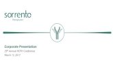 Sorrento Therapeutics, Inc.sorrentotherapeutics.com/wp-content/uploads/2013/10/Sorrento-Cor… · Sorrento Therapeutics Overview. 4 › Novel technology platforms and development