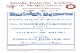 S D QUARE ANCING SOCIETY OF QUEENSLAND INC.€¦ · 5.00 - 6.00: Social Time 6.00 - 7.00: Evening Meal (pre-paid with registration) 7.00 - 7.30: Rounds 7.30 - 10.30: Squares (Basic,