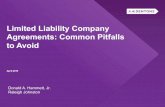Limited Liability Company Agreements: Common Pitfalls to …...Agreements: Common Pitfalls to Avoid April 2019 1 Donald A. Hammett, Jr. Raleigh Johnston •Purpose of presentation