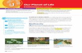 LESSON Our Planet of Life€¦ · Before you read, set up a main idea and details chart for this lesson. Use the blue headings for main ideas. As you read, fill in supporting details