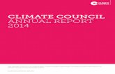 CLIMATE COUNCIL ANNUAL REPORT 2014 · 2017-10-17 · Heatwaves: Hotter, Longer, More Often in mid February 2014, providing important information on how climate change is making heatwaves