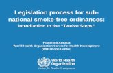Legislation process for sub- national smoke-free ordinances World Conference on Tobacco or Health. Twelve