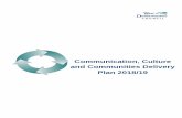 Communication, Culture and Communities Delivery Plan 2018/19€¦ · Engaging Communities Framework for the organisation Launched the Equality Outcomes and Mainstreaming report for