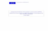 Integrated Pollution Prevention and Control (IPPC ...Reference Document on the Application of Best Available Techniques to Industrial Cooling Systems CV Reference Document on Best