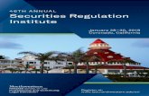 46TH ANNUAL Securities Regulation Institute · Securities Regulation Institute January 28–30, 2019 Coronado, California. 10–11:15 a.m. Cryptocurrency and Blockchain ... About
