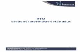 RTO Student Information Handout - Lance Montana · information that enables the participant to make an informed decision about undertaking the training and assessment services. This