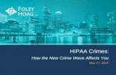 HIPAA Crimes Webinar - Security, Privacy and the La€¦ · HIPAA Crimes: How the New Crime Wave Affects You May 17, 2016
