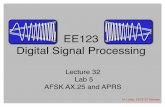 EE123 Digital Signal Processingee123/sp16/Notes/... · M. Lustig, EECS UC Berkeley AFSK1200 / Bell 202 modem •Audio FSK – Encodes digital data at 1200b/s – Use audio frequencies