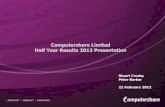 Computershare Limited Half Year Results 2012 …...Results Summary Management Adjusted Results Introduction 1H 2012 v 2H 2011 v 1H 2011 1H 2012 @ 1H 2011 exchange rates Management